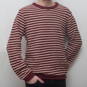 UO x CPO Red and White Striped Sweater